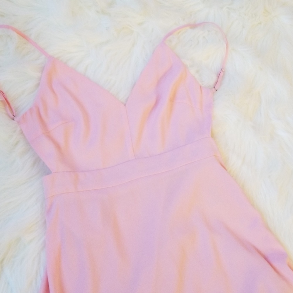 Baby pink long dress